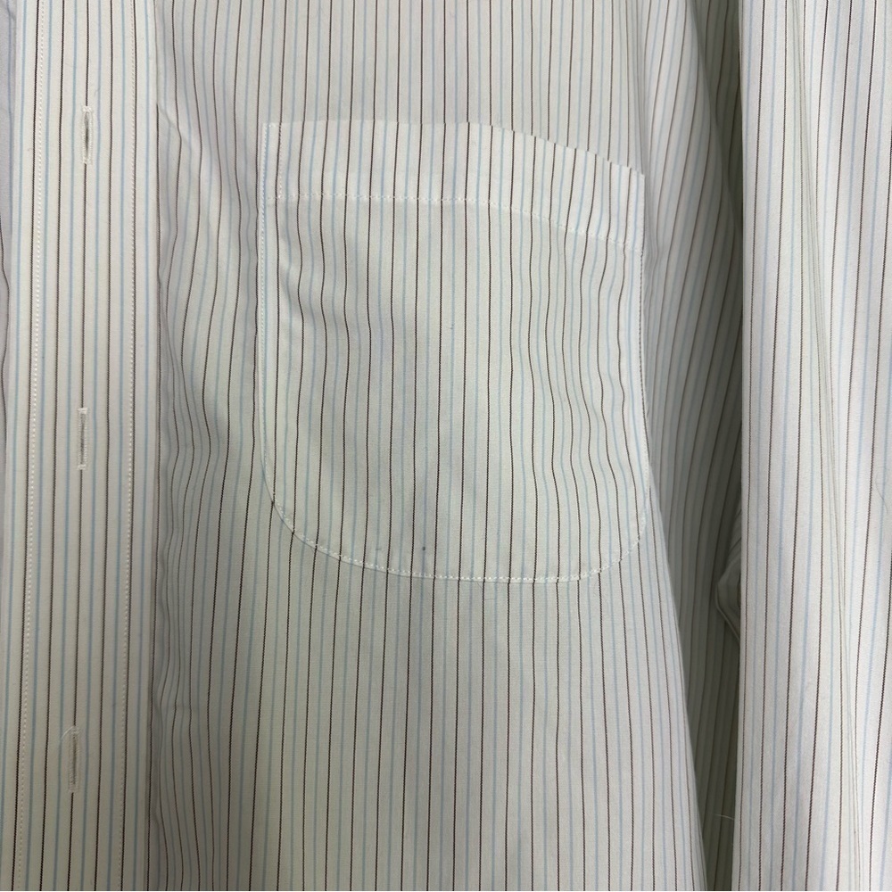 Brooks Brothers 1818 Traditional Fit 18-35 Maroon & Blue Stripe Mens Button Down - Picture 4 of 9